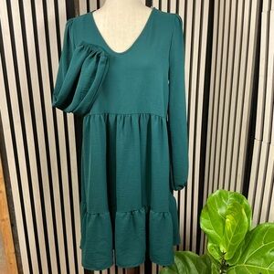 First Love Forest Green Dress, Sz S